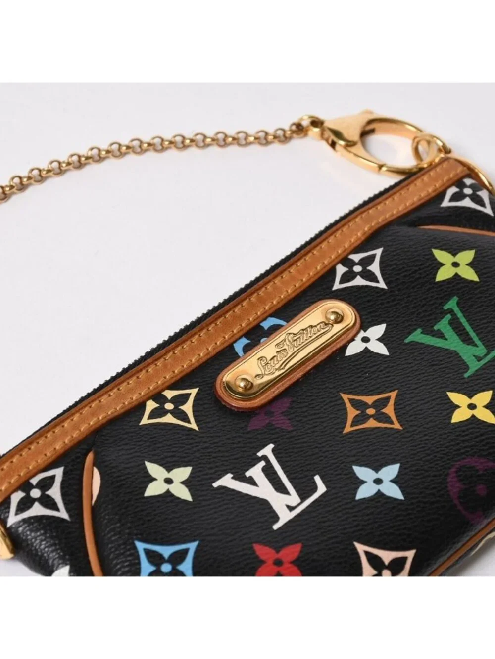 Louis Vuitton Pouch Pochette Mirror MM Monogram Multicolor Takashi Murakami